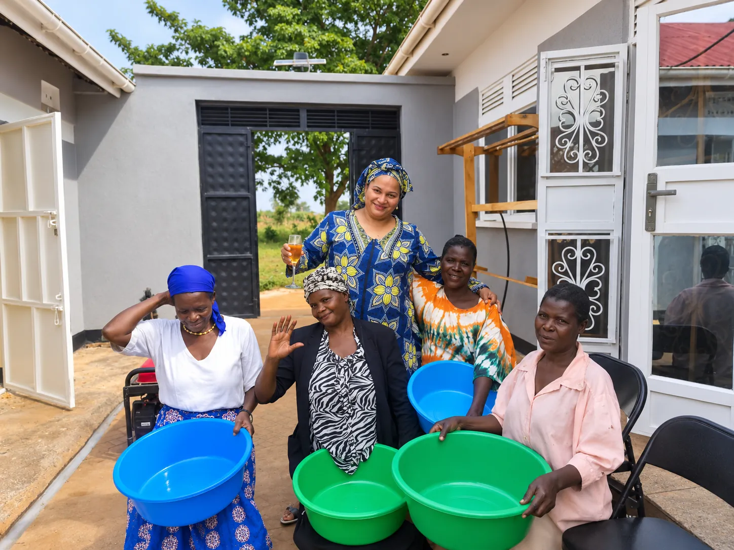 Women taking part in a community gathering in Uganda